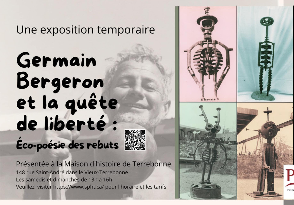 Exposition Germain Bergeron et la quête de liberté:  Éco-poésie des rebuts 